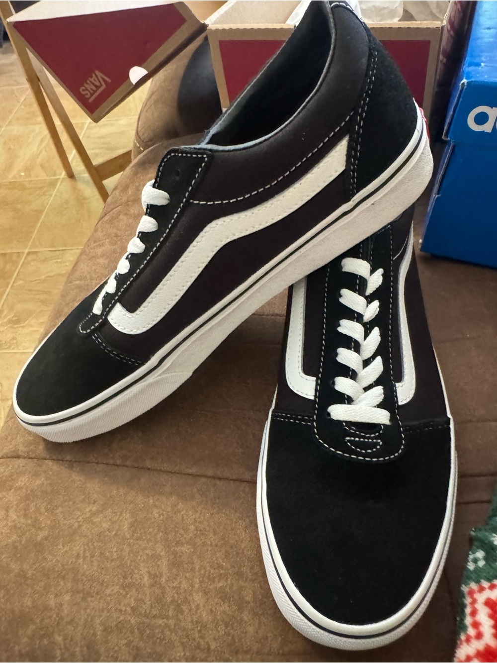 Vans Black and White Old Skool Low-Top Sneakers